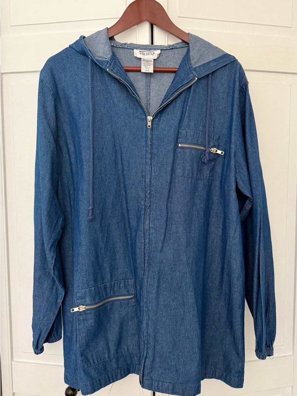 Classic Blue Denim Hooded Jacket - Main Street Blues